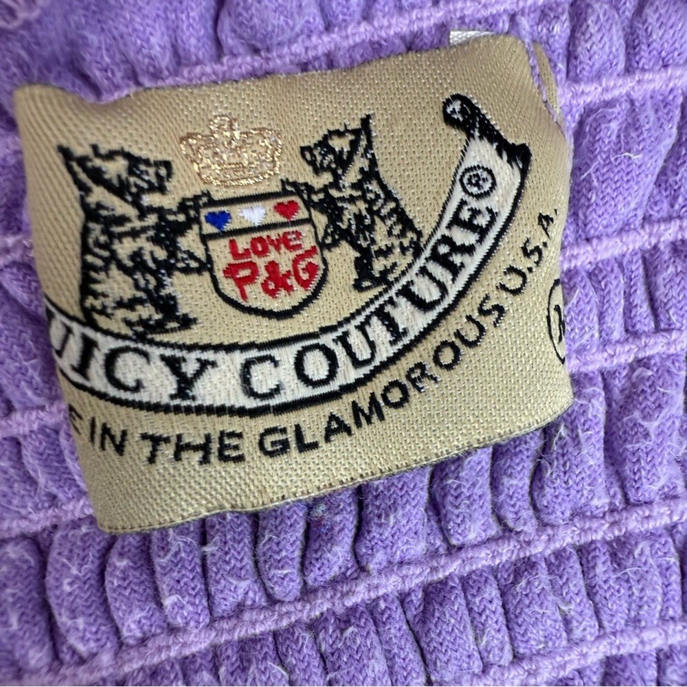 Juicy Couture mini dress terry cloth towel Lavender Smocked Tube ribbon tie up - Picture 9 of 13